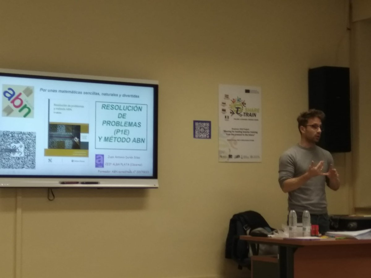 cfievalladolid's tweet photo. Por unas matemáticas sencillas, naturales y divertidas. Resolución de problemas y Método de #ABN con Juan Antonio Durán Siles #CeipAlbaPlata (Cáceres)
Finaliza el curso #ABN nivel avanzado @cfievalladolid @educacyl
🔢 Docentes muy implicados con la #formaciónCyL @convivem_CFIEVA https://t.co/bNmnBZB2zO