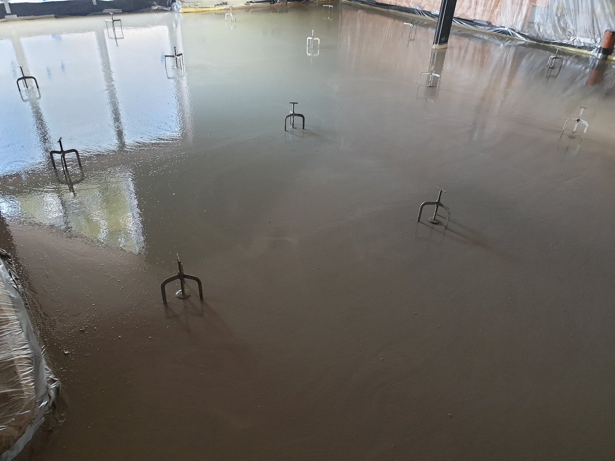 A lovely 180m2 pour of our brand new product - longfloor integracure! No laitence removal, no sealing or priming. As soon as its dry it's ready to go. Absolutely the best product we have ever installed. Thanks to <a href="/longfloor/">Longfloor</a> @TobyCol58593253