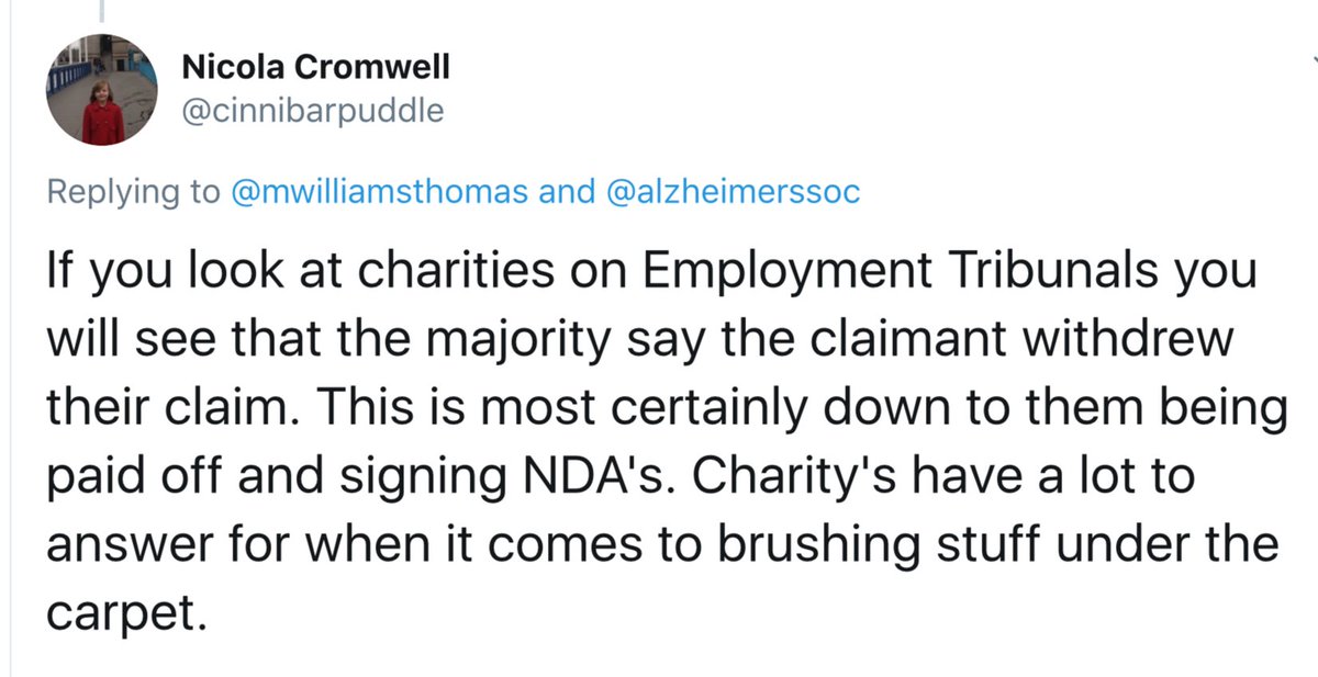 DebraClaridge's tweet photo. Hi @welcometoafg - Seems you're settling out of court with gagging clauses #ukemplaw ?
#GaggingClauses - silencing care workers means the care industry and charities are hiding their shameful unlawful deduction of wages.
Alternative Futures Group #AFG @cinnibarpuddle 
#NMW https://t.co/Qa2YwhS4Ri