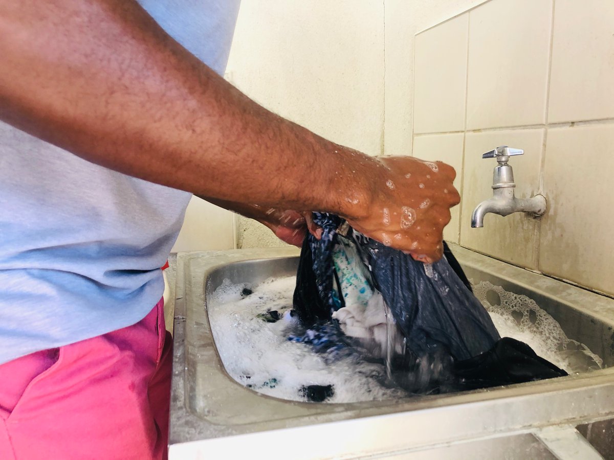 Winterfell_Fund's tweet photo. We’re Winterfell and today is Wash Day! 
When clothes are donated to us, sometimes they’re dirty, other times they’ve been packed for so long that they develop an unfamiliar scent. 
Before a handover, our members hand wash the clothes with love. 
#WinterIsComing https://t.co/TEmS1Ccb50