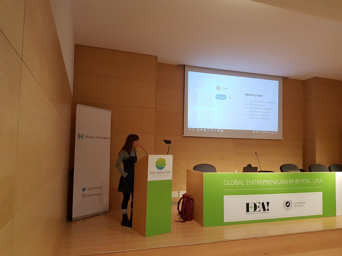 Yay! That's Marta Reigal at our speaker venue 😍
#TogetherWeRise #IWD2020Malaga <a href="/WomenTechmakers/">Women Techmakers</a>