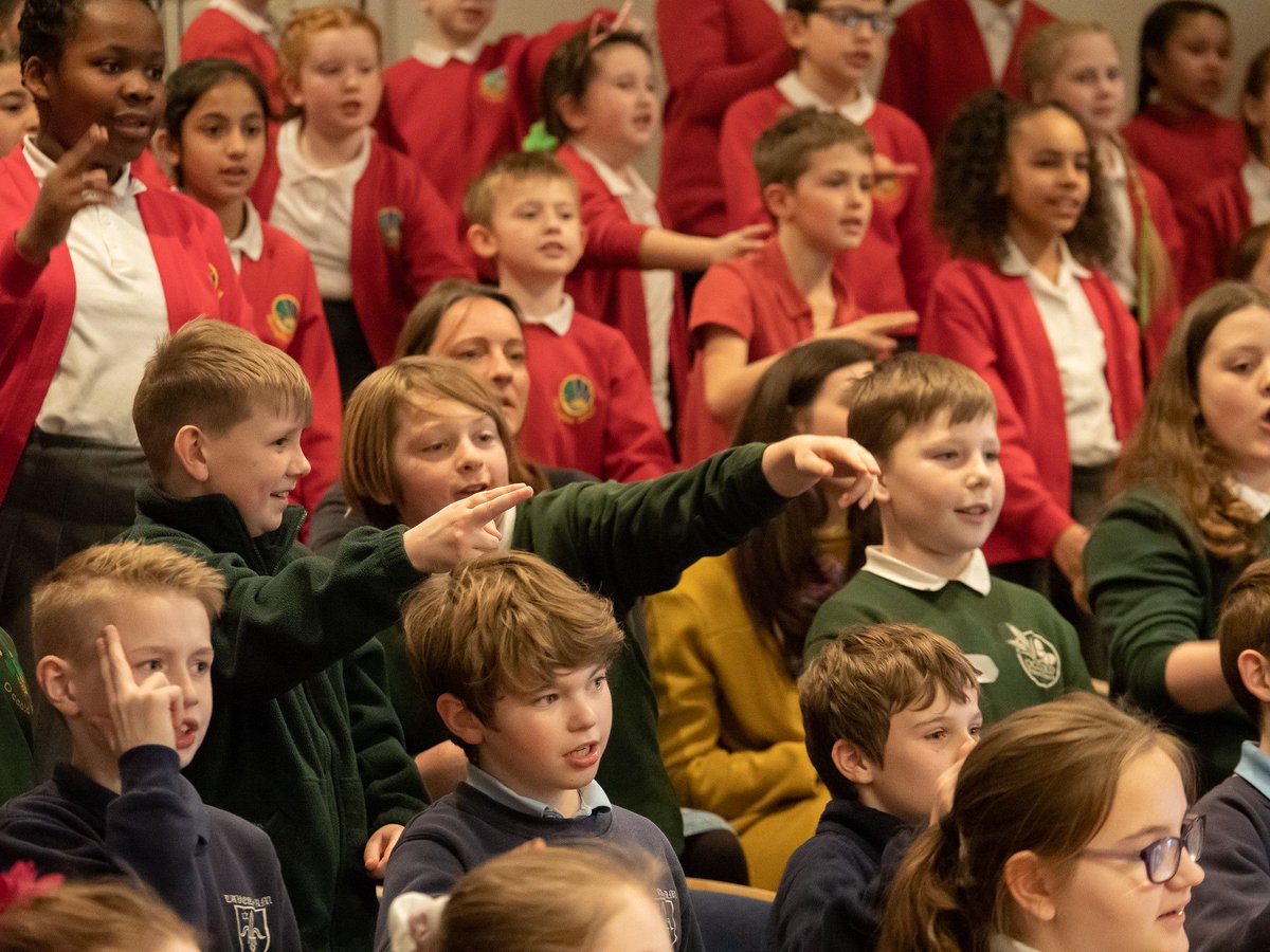 BrittenPears's tweet photo. This week we're showcasing music made by young people across Suffolk at Celebration. Over 6 nights, 1400 children perform on stage and sing a finale, composed and led by Emily @Bardenmusic, together. 
With support from @Cam_Assessment @JamesWhiteDrink @SuffolkSecrets @TrinityC_L. https://t.co/flPQTe0Qt7