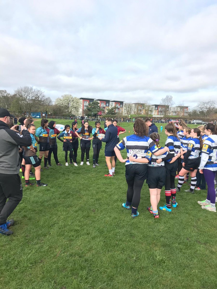 The <a href="/BR_Foundation/">Bath Rugby Foundation</a> and <a href="/quinsfoundation/">The Harlequins Foundation</a>  girls are playing at half time in the <a href="/EnglandRugby/">England Rugby</a> Red Roses v Wales women match. Watch out for them on <a href="/SkySportsRugby/">Sky Sports Rugby Union</a> #RedRoses