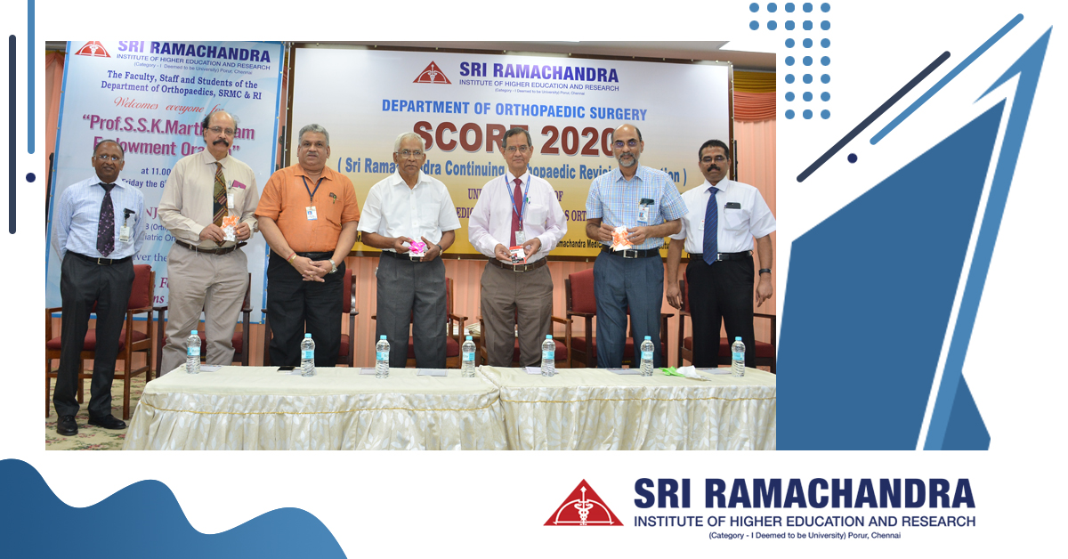 SRIHER_Official's tweet photo. The Department of Orthopedic Surgery conducted #SCORE 2020 in alliance with Tamil Nadu #Orthopedic Association and Madras Orthopedic Association between 5th and 7th March 2020.
#SRIHER #SRMC #SCORE2020 https://t.co/MGGSdWQwQA