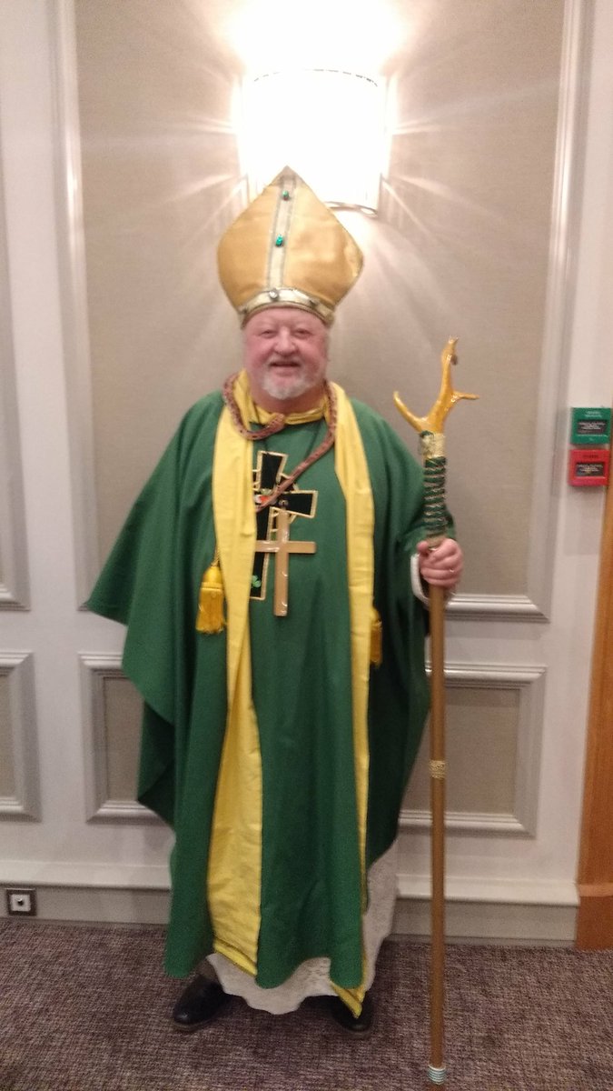 theirishpost's tweet photo. The guest of honour, St Patrick himself! Thanks everyone for joining us at the Irish Post Birmingham Breakfast #IPBB https://t.co/6RXoxoSQT2