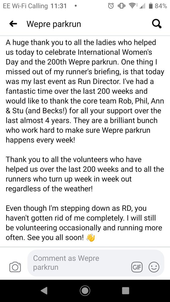 Wepre parkrun tweet media