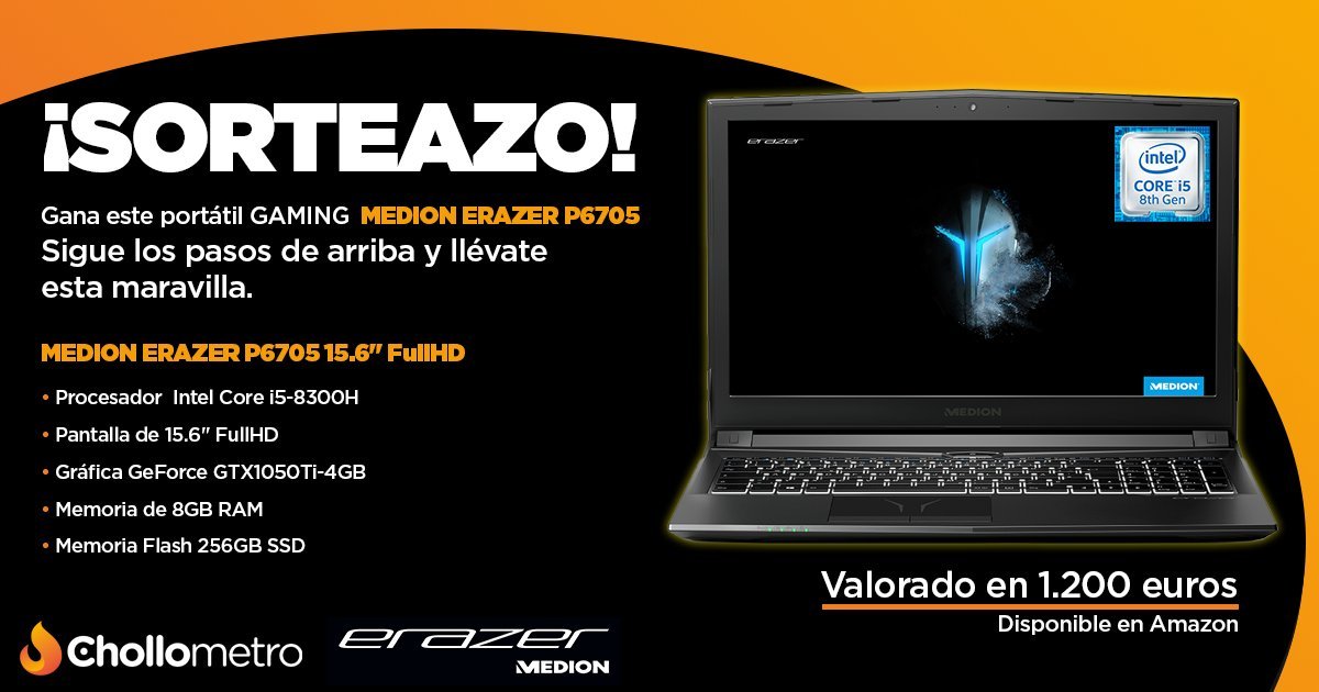 VAMOS QUE SE ACABA! 
SUPER SORTEO

➡️Haz RT a este tweet
➡️Sigue a @MEDIONIberia y <a href="/chollometro/">Chollometro</a>
➡️Comenta con #ChollometroYMedion tantas veces como quieras diciendo a qué videojuego vas a jugar si ganas

Bases y ganador en: chollo.to/yksp6