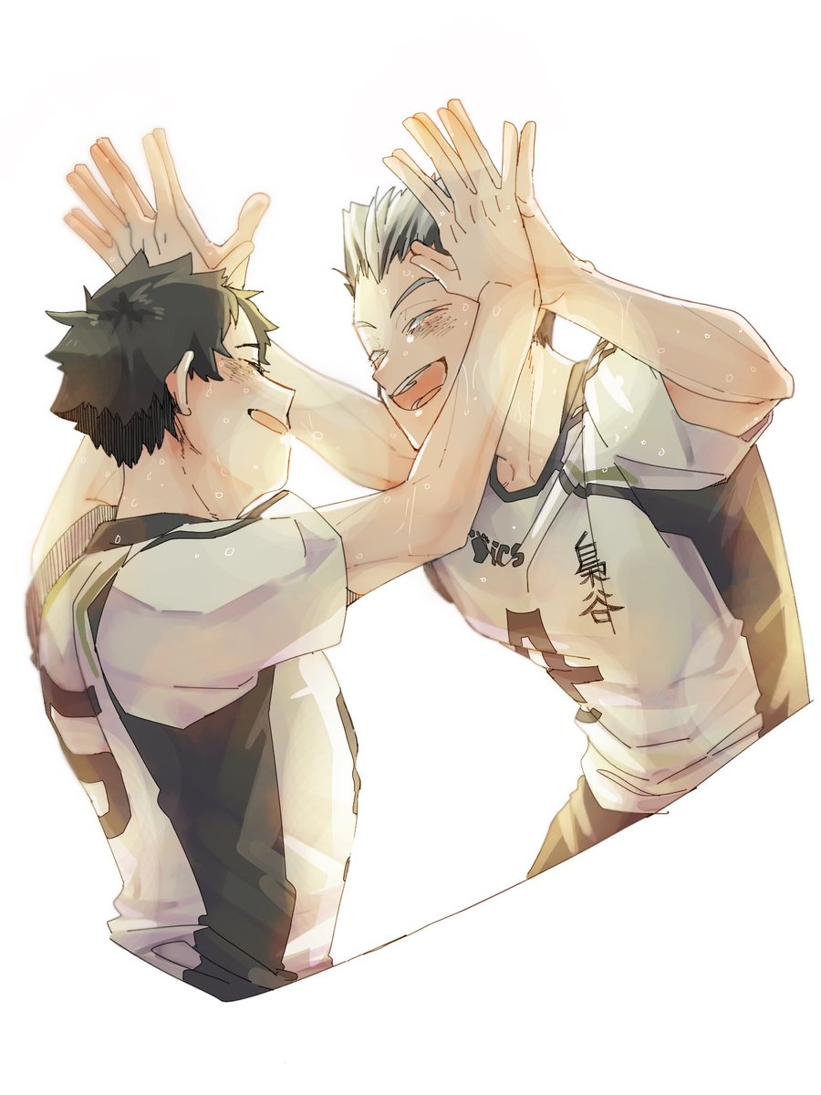 木兎流し あかーしくんと一緒のぼくとさんも流す ちびあけのイラスト