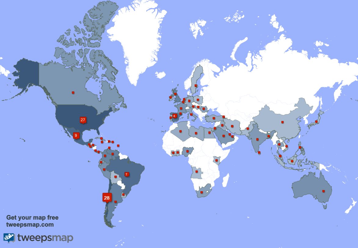 I have 3 new followers from Brazil 🇧🇷, and more last week. See tweepsmap.com/!wlaadito