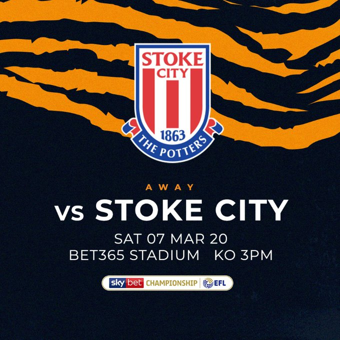 dgeniece's tweet photo. MATCHDAY #Championship

Stoke City vs Hull City
Sky Bet Championship.
3:00pm
Saturday 07 March, 2020

#SCFC #HCAFC #STOHUL https://t.co/bgringCM1R