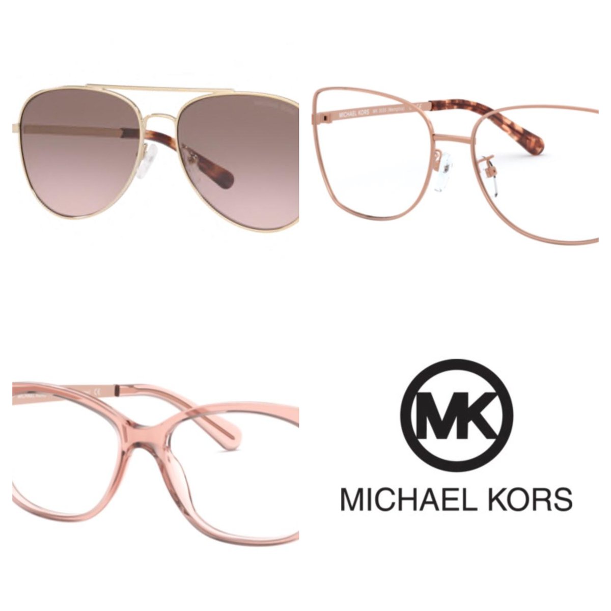OpticaMEsteban's tweet photo. Los tonos rosas se imponen en la nueva colección de Michael Kors… tanto en monturas como gafas de sol! 💗  Su color y sus formas sutiles combinan bien tanto en looks informales como para looks elegantes. ¡Ideales! https://t.co/V18YCCKfIX