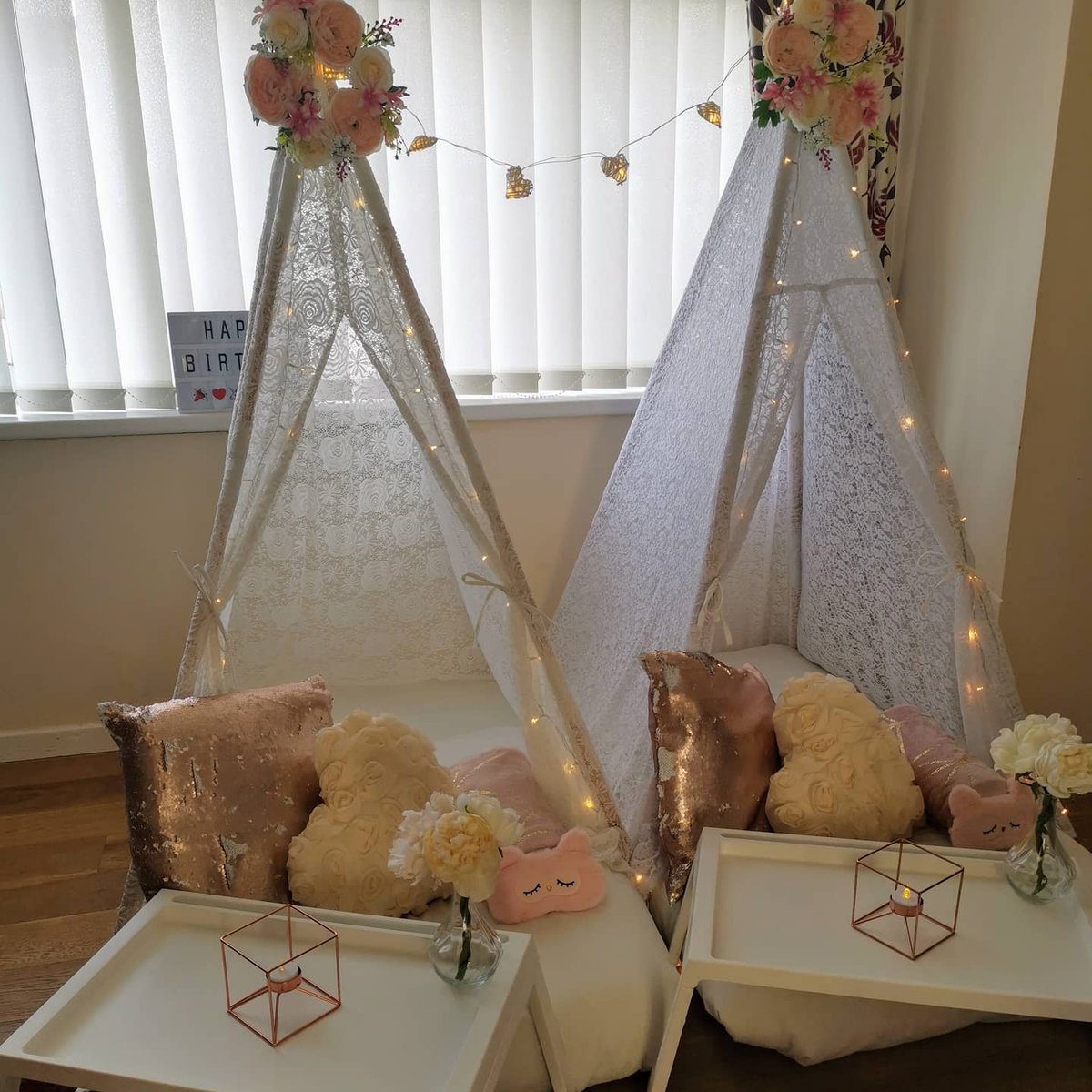 FTeepees's tweet photo. Still 😍 this pretty girl theme ☺️ and I hope the birthday girl enjoys her night 🎂 🎉#teepeeparties #teepeesleepover #kidspartyideas #fairylandteepees https://t.co/4GoTRR9y04