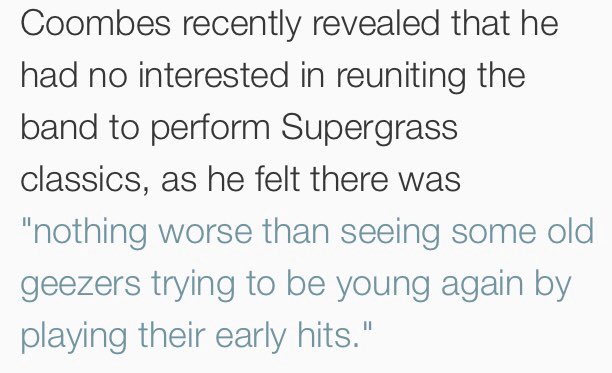 simon boniface (@mrboniface) on Twitter photo From 2012. Very pleased that <a href="/GazCoombes/">Gaz Coombes</a> & <a href="/SupergrassHQ/">Supergrass</a> had a change of heart and allowed all of us old geezers to feel young again at Ally Pally last night #Supergrass From 2012. Very pleased that <a href="/GazCoombes/">Gaz Coombes</a> & <a href="/SupergrassHQ/">Supergrass</a> had a change of heart and allowed all of us old geezers to feel young again at Ally Pally last night #Supergrass