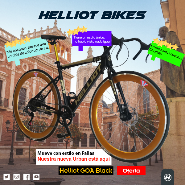 Si lo que buscas es una bicicleta moderna y con un toque de sutileza, la GOA es tu bici:

🏆Top Ventas de Febrero
🚴‍♀️ Perfecta para tus rutas
💥Valenciana a más no poder!
  
La tienes en ow.ly/f7Up50yEvQH

#bikes #bicicleta #offer #fallas2020 #falles2020 #mascleta