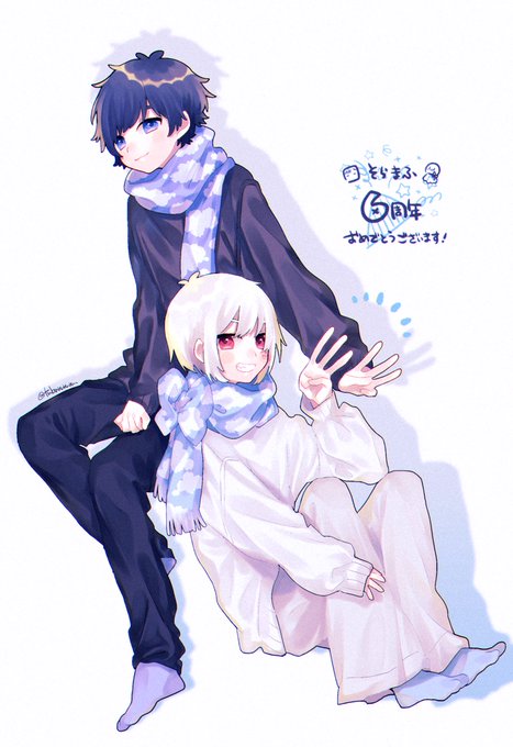 「blue hair white sweater」 illustration images(Latest)｜12pages