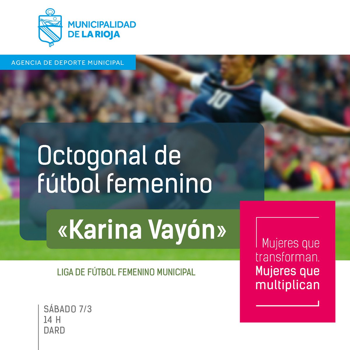 ines_byd's tweet photo. Hoy el @municipalidadlr inicia las actividades que pensamos para conmemorar el mes de la Mujer. Comenzamos con el Octogonal de Fútbol Karina Vayón, que rinde homenaje a la compañera Municipal que en el 2018 perdió su vida en manos de un femicida. https://t.co/BfgxFd9DKA
