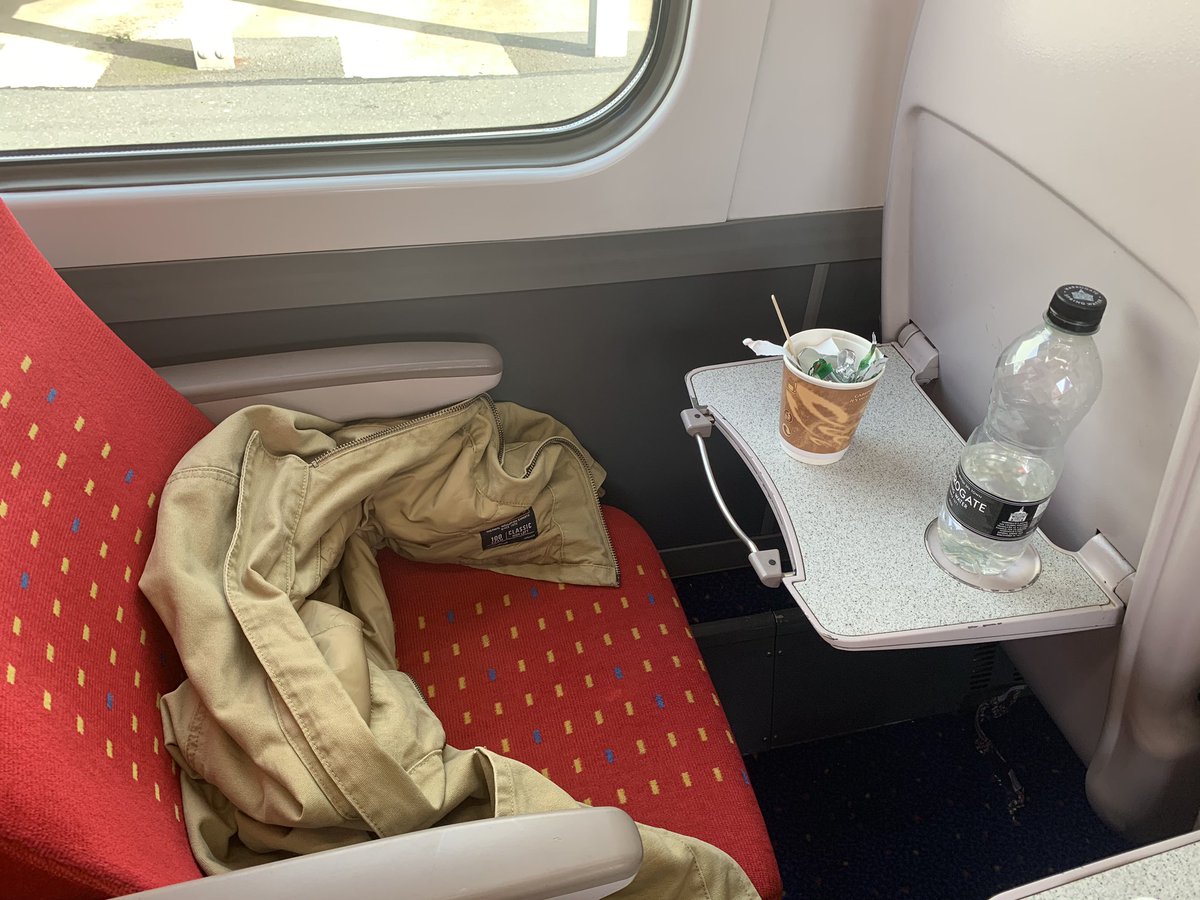 I like having room on the train so I’ve made it out there’s someone sat next to me with my coat when there’s not. It’s not even full