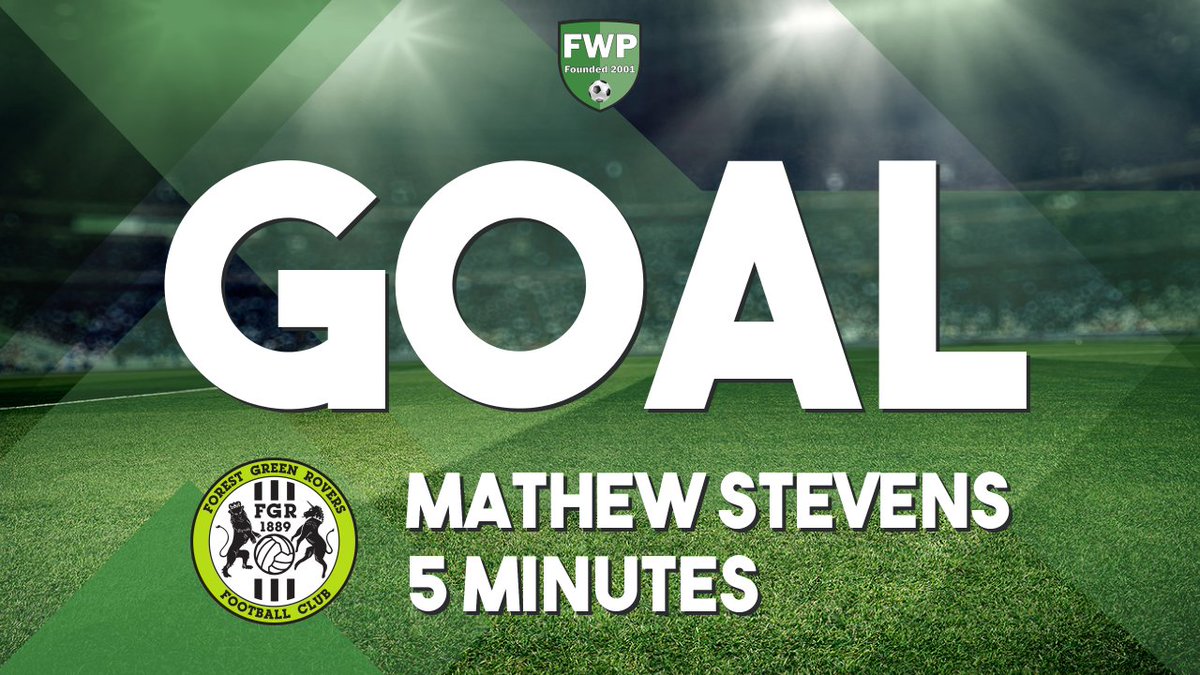 FWPForestGreen's tweet photo. GOAL: @FWPSwindonTown 0-1 @FWPFORESTGREEN - Mathew Stevens (5') https://t.co/eZXFVV6wph https://t.co/7yBxmgDKse