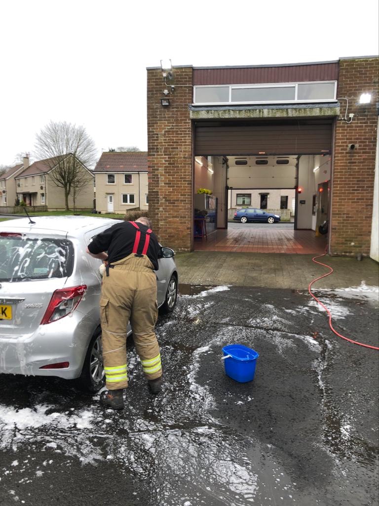 FireSlamannan's tweet photo. Well that’s the car wash complete! Would just like to say a massive thanks to everyone who came along, and raised a total of £133 for the firefighters charity! Your donations a very much appreciated.. 🧽🚒🚘 

#L24P6 

@fire_scot @firefighters999 @scotfire_FlkWL https://t.co/ZjKLnG9jOh