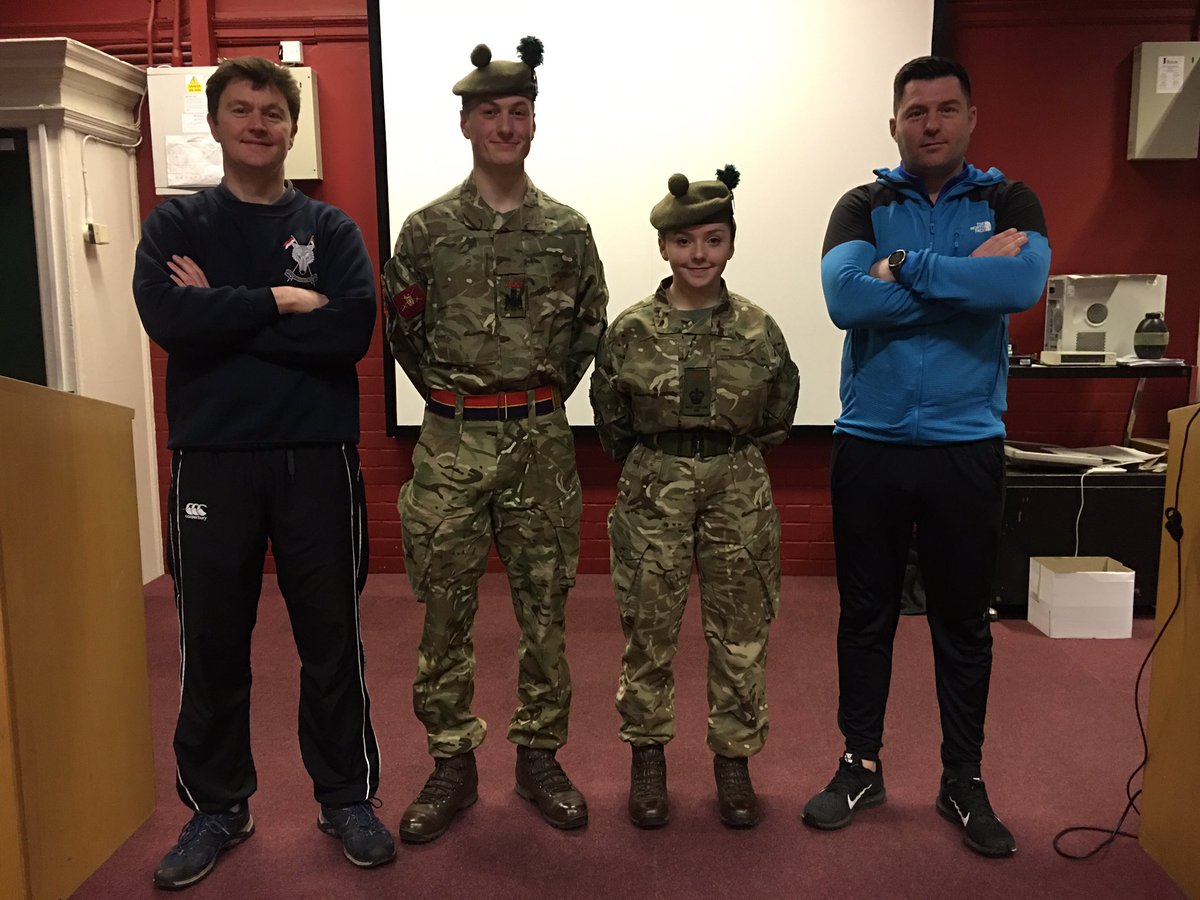 combatrecce_CO's tweet photo. Absolutely brilliant talks from Cadet RSM Lord of @AandSH_ACF and Cadet CSM Barbour @AmyBarbour2001 of @WestLowlandACF - their views on leadership are really important for us to understand. No #snowflakes here; the future of the country is in safe hands! @ArmyCadetsScot 🐺 https://t.co/leCTlClQ0G