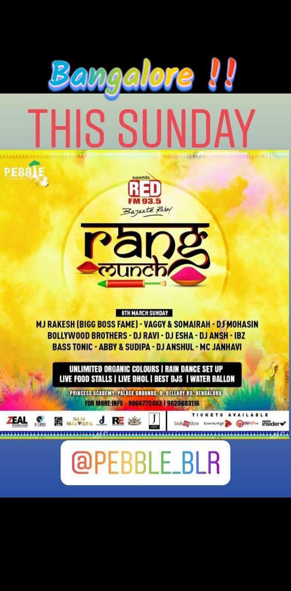 Vaggy's tweet photo. #Bangalore this Sunday afternoon @ Pebbles for Rang Munch !! https://t.co/GkNfG3ffjB