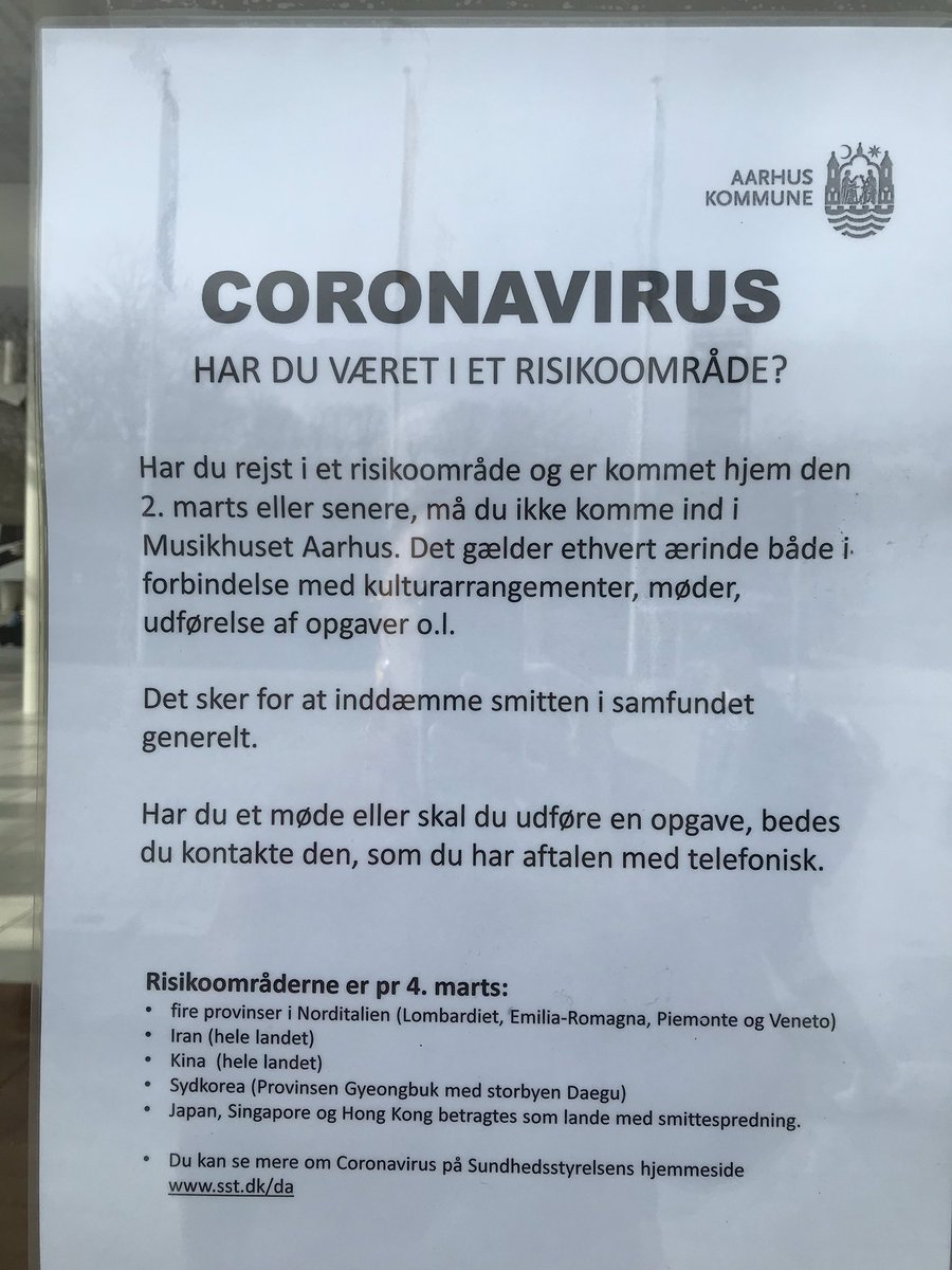 PeterMunk's tweet photo. Slap ind, har ikke været i Kina, Iran eller lign #musikhuset #musikhusetaarhus #Corona #aarhus https://t.co/CzulgXvqra