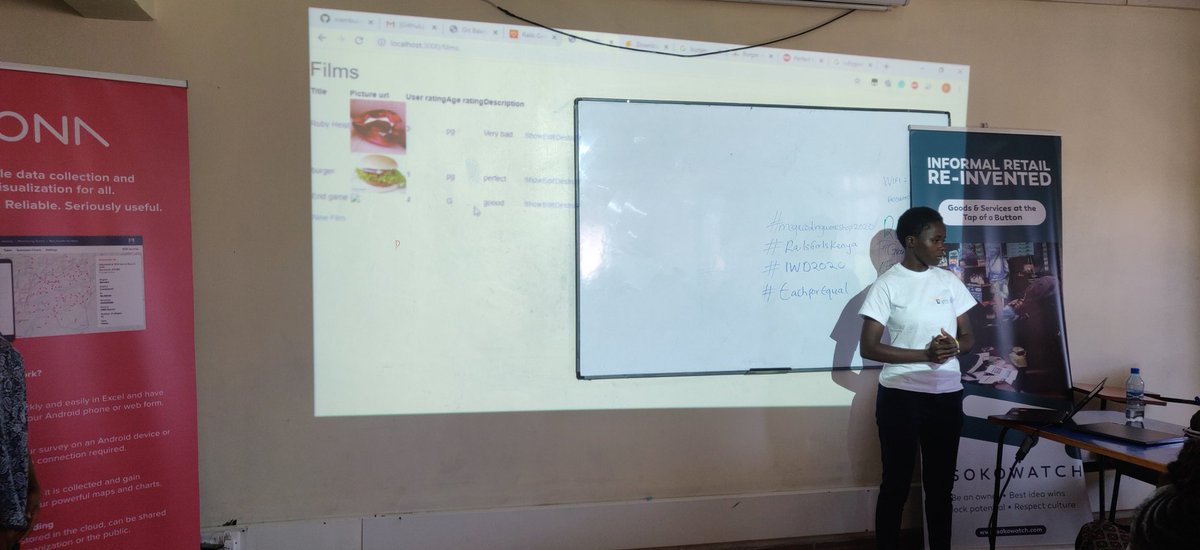 RailsGirlsnbo's tweet photo. Have difficult in navigating your Films, team Steam have you sorted #megacodingworkshop2020 #RailsGirlsKenya #IWD2020 @RiaraUniversity https://t.co/oTk9sJXa6e