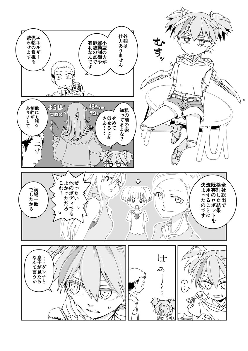 短いけど完成 サイボーグ博士(48歳)がやっと起きました #創作 
