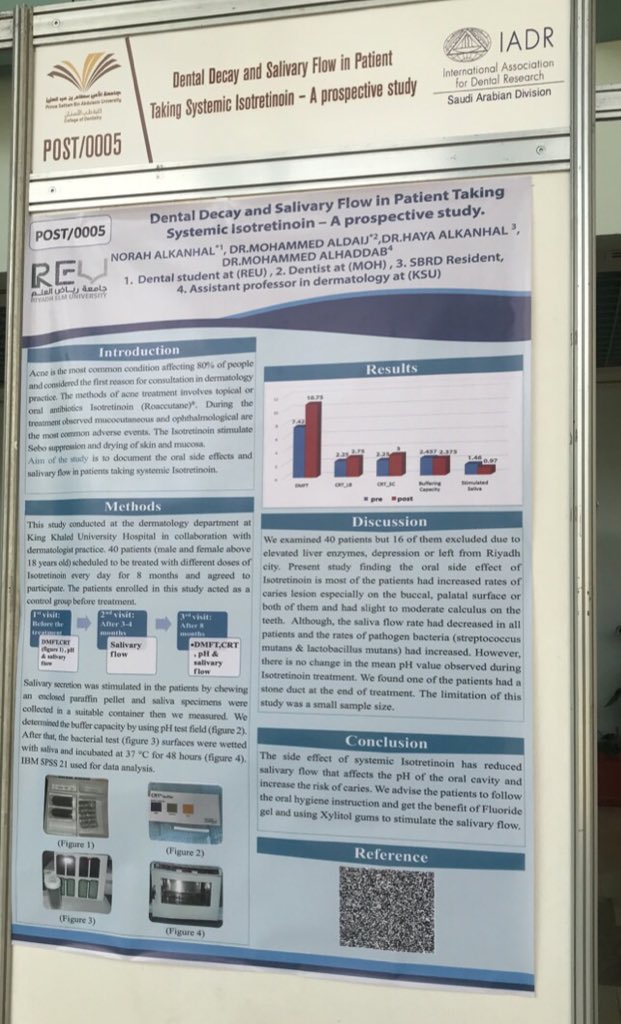 NorahA_K's tweet photo. Our poster at #PSAU_Dental_Forum https://t.co/U2bP1tEV1P