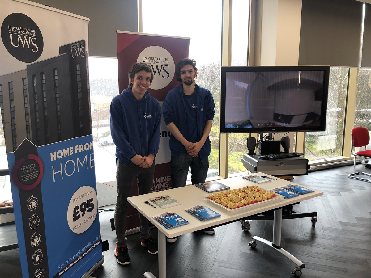 Our Paisley team have been on hand to help <a href="/UniWestScotland/">UWS</a> offer holder session today! We hope everyone managed to come to see us for a chat and a look around the Paisley Residences! We loved meeting so many new students! #uws #uwsreslife #reslifepaisley 💙