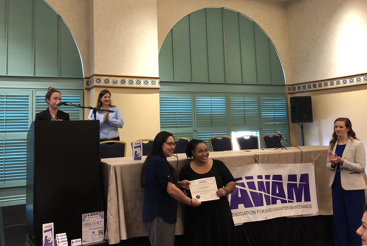 cannmary's tweet photo. A great morning awarding @prattandwhitney training #scholarships at the @AWAM_Aviation Scholarship Breakfast #WomenInSTEM #WomeninAviation #Wearepw https://t.co/nrPzrhkcEE