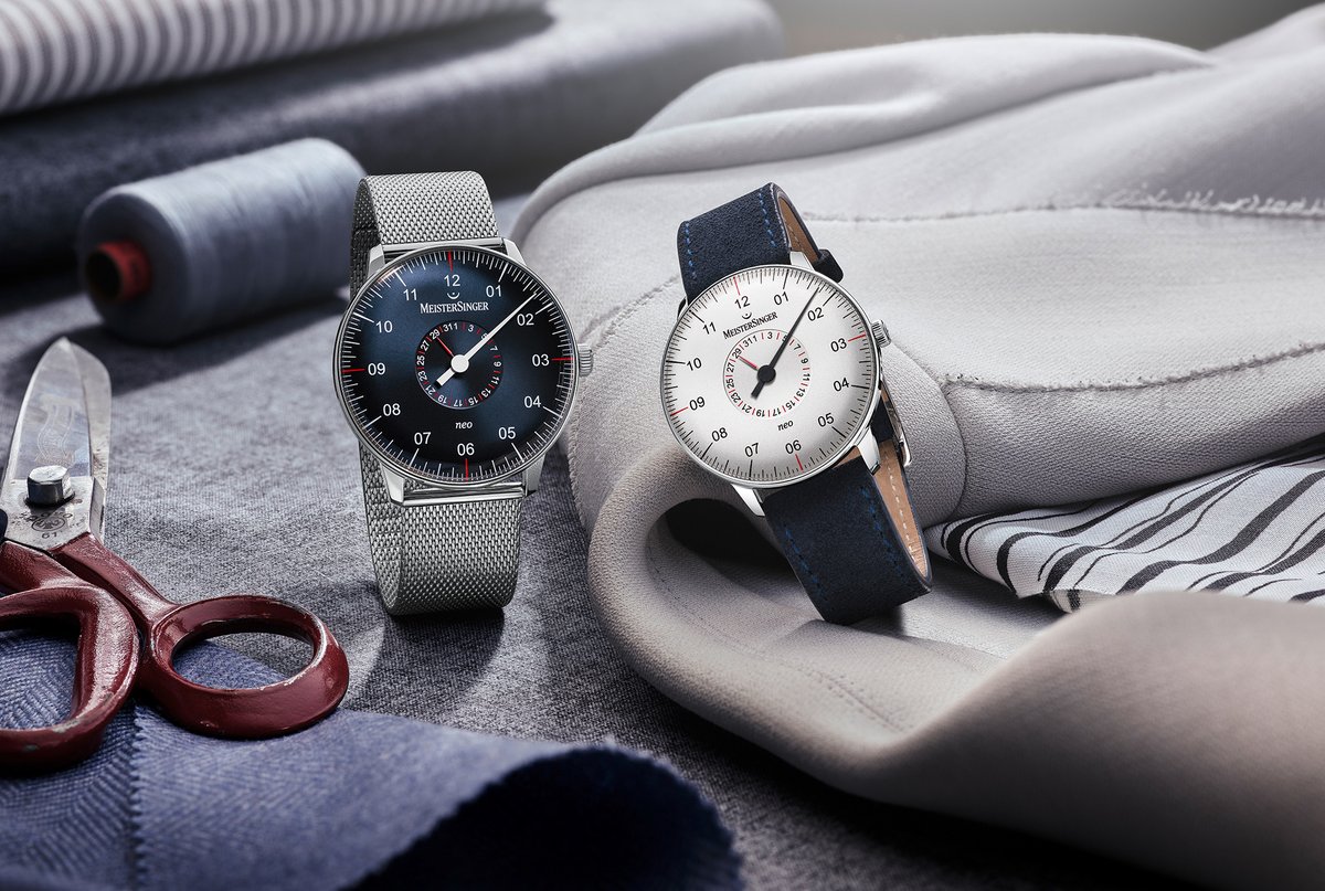 JuraWatches's tweet photo. Brand new from Meistersinger - their NEO Pointer Date was announced at this year's Inhorgenta.

Available in two sizes. Pre-Order yours on the website today.

https://t.co/fkJDS8tZ5W

#CWSellors #JuraWatches #Meistersinger #Neo #PointerDate #Inhorgenta2020 #NewWatches2020 https://t.co/oZajpNS6I2
