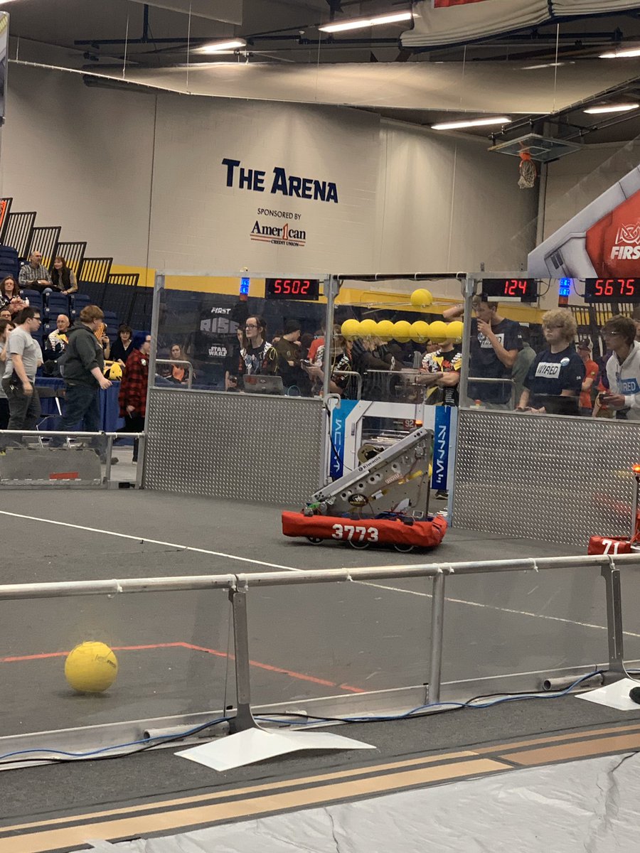 osstifin's tweet photo. Best of luck to THS Robotics team- day 2 of their competition! They are learning much more than engineering design. They need to strategize with their own team, negotiate with alliances, work creatively under stress, and fix malfunction within seconds. #ths #Robotics #go3773 https://t.co/pdtpNLnebq
