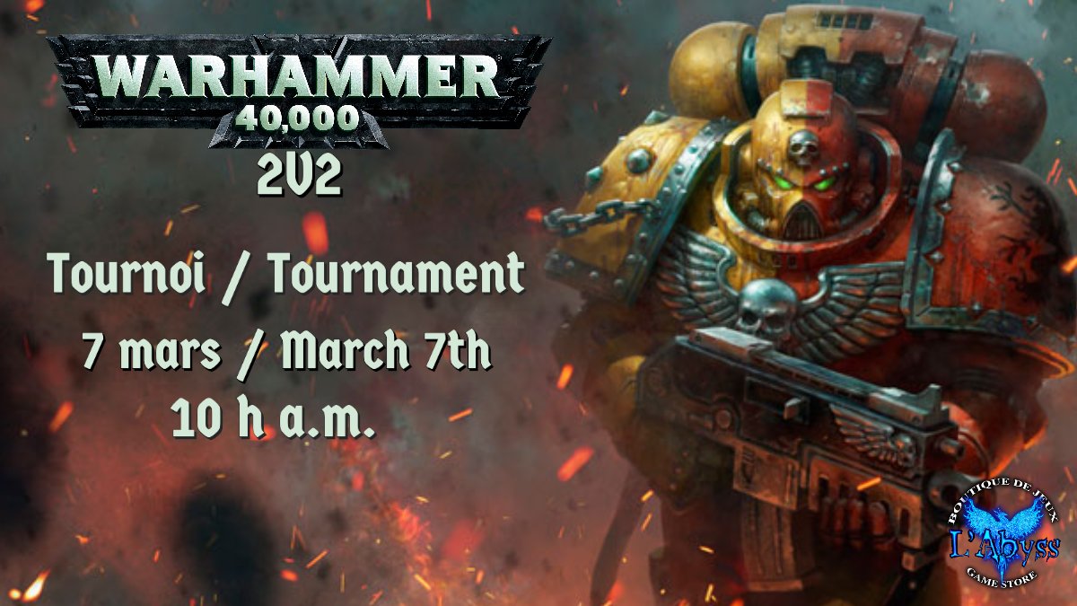 AbyssJeux's tweet photo. C'est aujourd'hui, dès 10h!! :D ⚔️

It's today, starting at 10:00 a.m.! :D ⚔️

📌👉https://t.co/2SGvLPKqyo 📌📣 https://t.co/9IZevZV1dt