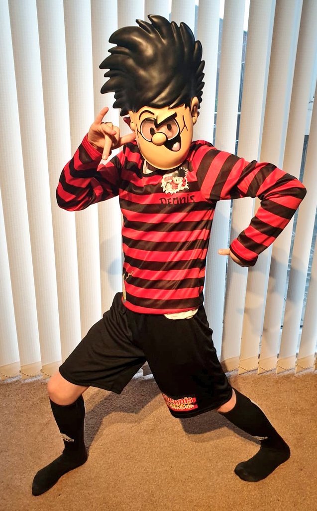 PaulVanston's tweet photo. Proud Uncle moment to see my nephew as #DennisTheMenace on #WorldBookDay2020, all set for a day of mischief.
Dennis + #TheMaraudersMap would be a great book mash-up ๐
#MischiefManaged
@Willowbrook_Exe https://t.co/SykY01VXGZ