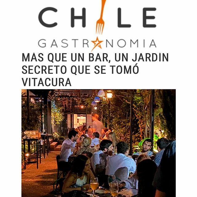 Muy agradecido de @chilegastronomia por reconocer lo que hacemos en el @barjardinsecreto “Excelente comida, una barra diferente y una decoración de un verde profundo con plantas del sur de chile, son los ingredientes del éxito del Jardín Secreto, ubicado… ift.tt/2TzCzRn