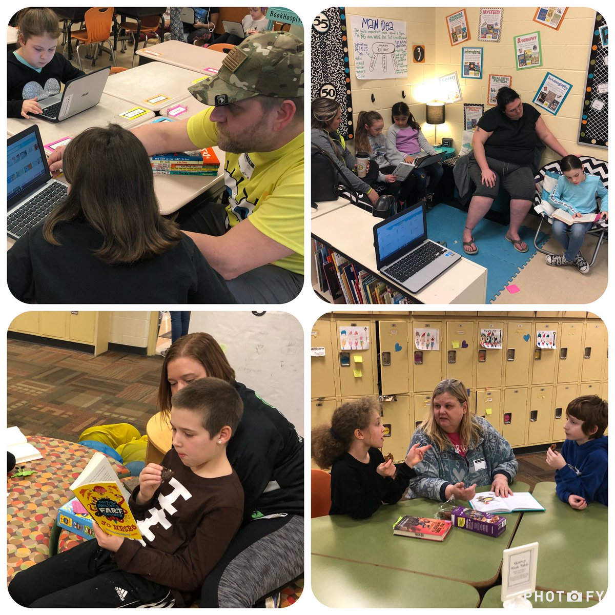 wyatt3rd_HCSD's tweet photo. To celebrate Read Across America week, Mrs Sandlin and I invited parents in to class to read with their children. They snuggled up, brought snacks and enjoyed good books together! #TheRidgewayWay #BigBlueontheMove #righttoread #ReadAcrossAmerica2020 https://t.co/sMzJzeIg8o