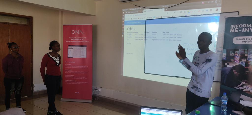 RailsGirlsnbo's tweet photo. Team Ruth πͺ this group is awesome, they decided to solve the offer challenge, their app will notify of great offers during different companies big sale period and allows one make orders online #megacodingworkshop2020 #RailsGirlsKenya #IWD2020 @RiaraUniversity https://t.co/H515GpuhbD