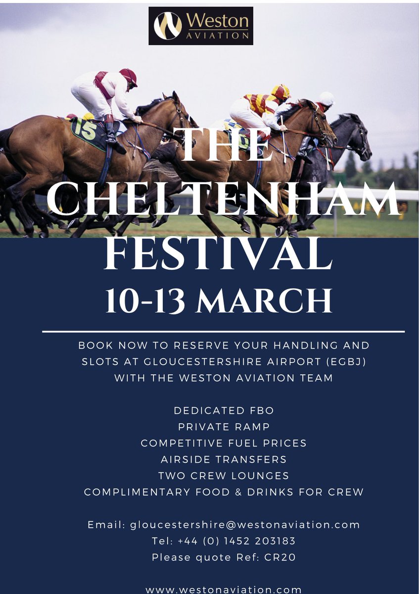 *3 days to go!!* 🏇🏇 We’ve partnered with SIGNATURE TECHNICAIR® to offer a range of services for aircraft visiting us for the Festival at our FBO <a href="/GlosAirport/">Glos Airport Ltd</a> #aircraftmaintenance #embraer #cessna #citiation #privatejets #cheltenhamraces #hawker #signaturetechnicair #bizav