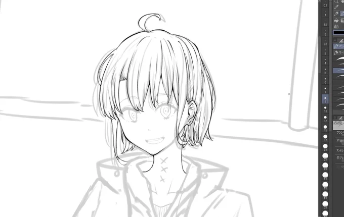 線画の強弱・・・???? 