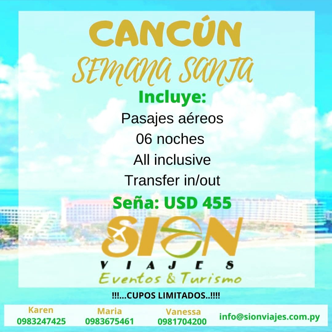SIONVIAJES's tweet photo. Venii seña ya tu viaje a Cancún!!! 💕 https://t.co/tAZOqwf2IT