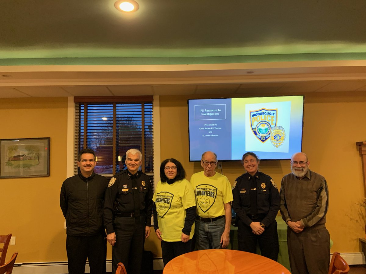 IPD with Irondequoit Police Volunteers, Glad Tidings Church and SOARS provided an overview of Police Investigative Process. Lt. Franco conducted session. <a href="/IrondequoitPD/">Irondequoit Police</a> @StopOpioidOD <a href="/irondequoit_ny/">Town of Irondequoit</a>