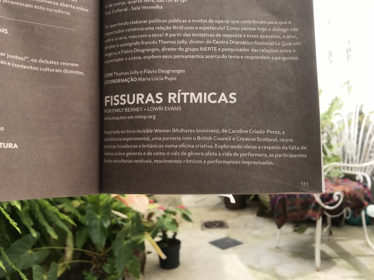 EmilyBeaney's tweet photo. Arrived in sunny São Paulo for exciting 2 week residency exploring gendered rhythms and wearable sculpture with the fantastic @LowriEvans and #MITsp - Thanks @BCScotland and @CreativeScots! #RhythmicCracks 🙌 https://t.co/Z57wtHWy5G