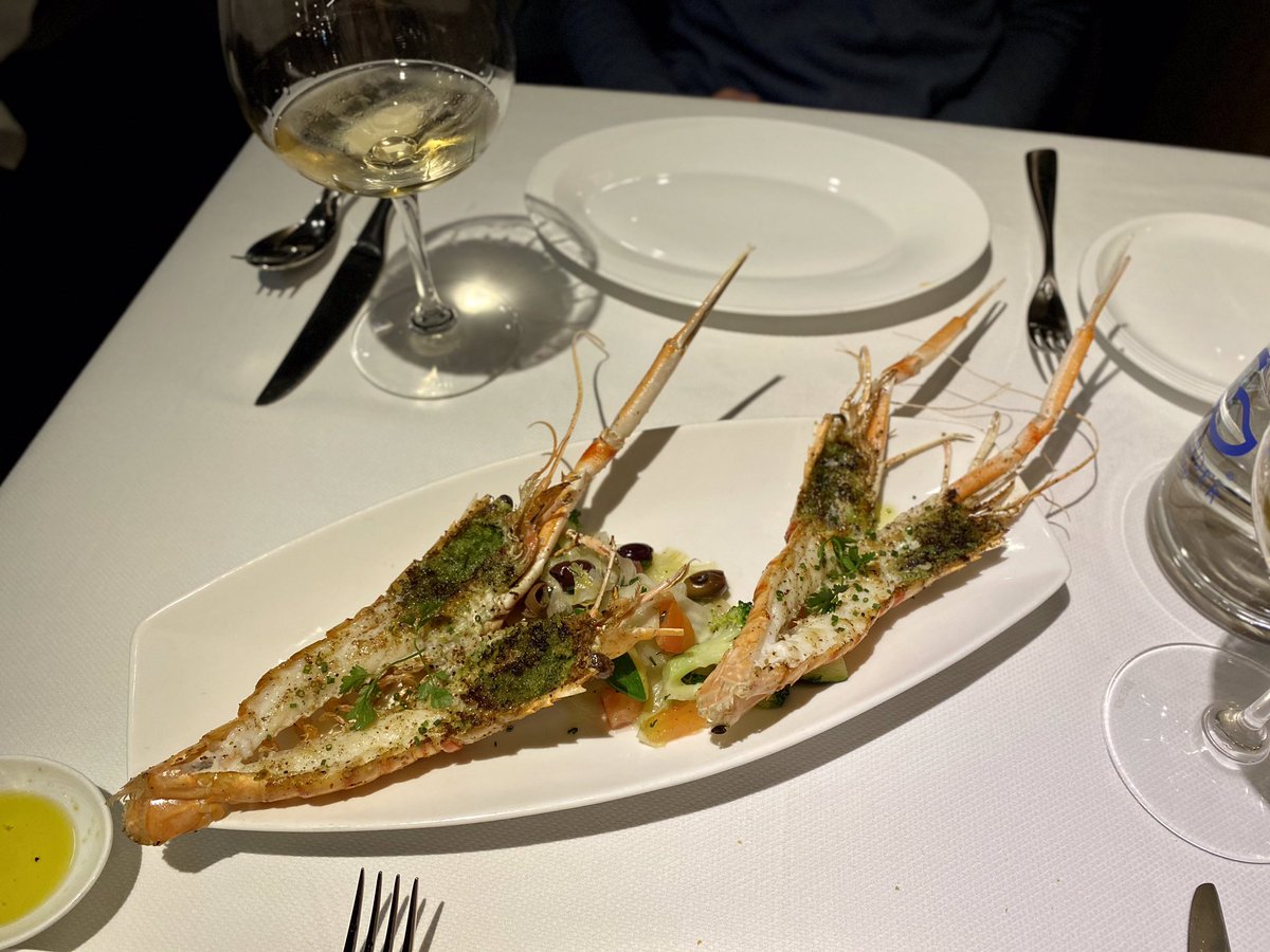 Grilled langoustine with herb butter @ ⁣ ⁣#LocandadellAngelo #HK