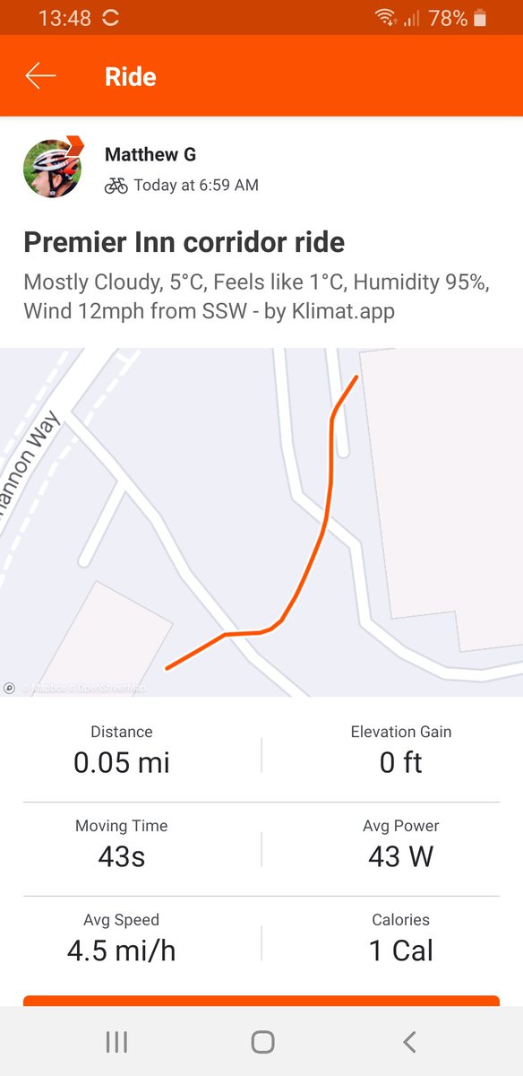 A good friend of mine @stainlessmatt72 really pulling out all the stops today <a href="/stravawankers/">StravaWankers</a>
