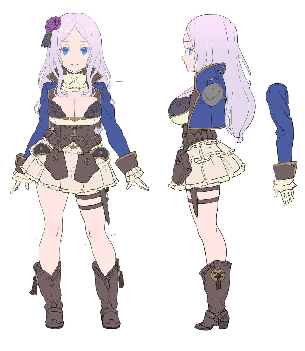 Kuro 創作落書き 以前描いた創作キャラクターの三面図の修正とリメイク Kuro 創作落書き 以前描いた創作キャラクターの三面図の修正とリメイク