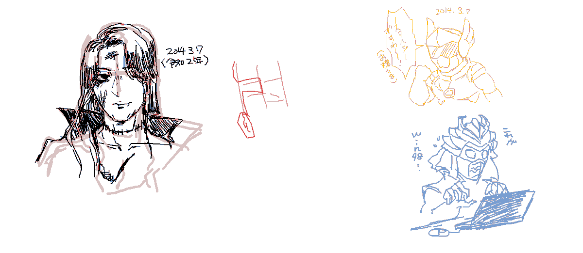 2014年なのでろねさんとタカミンで絵チャしました 
