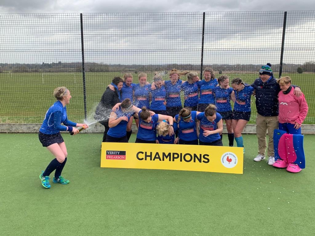 <a href="/HockeyHarrogate/">Harrogate Hockey</a> Ladies 1s come back from 0:2 down to draw 3:3 in a cracker v <a href="/BowdonHC/">Bowdon Hockey Club</a> to win North Div 1 #grit #unbeaten #champions #blueblood 💙🏑