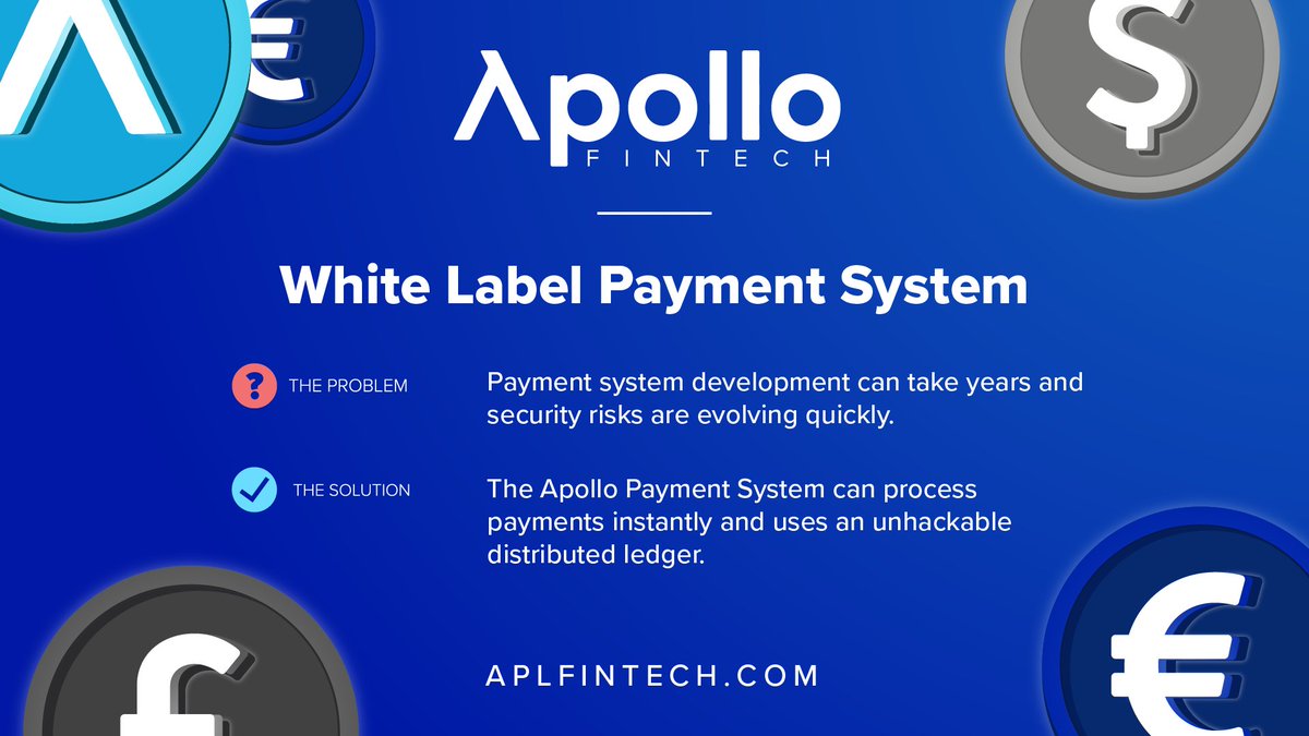 ApolloCurrency's tweet image. Apollo Fintech Solutions

We are inventing state of the art technology to solve today&apos;s financial problems.

Visit our website for our full lineup of government, commercial, and consumer solutions:

aplfintech.com

#APL #BTC #cryptocurrency #blockchain #crypto