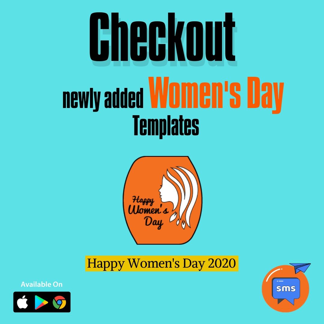SMSPAD1's tweet photo. Checkout newly added Women's Day Templates
#HappyWomensDay2020 ♀️
#SMStemplates #SMSPAD #bulksmsfreeapp #bulksmshowtosend #smsmarketing #bulksmsonlinefree #bulksmsserviceprovider https://t.co/qVTR2aJR4n